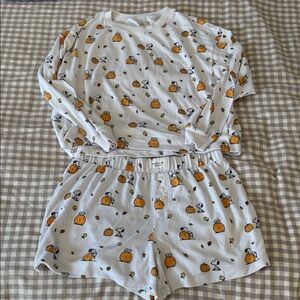 American Eagle Outfitters Pumpkin Print Lounge Set